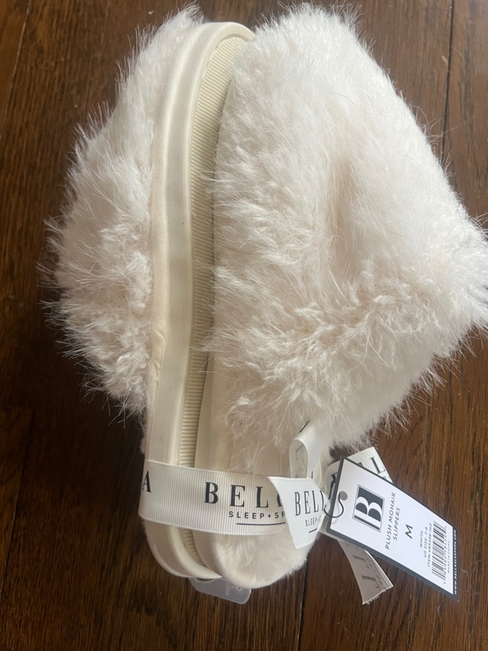Abella Cream Plush Fur Slide Slippers for Women